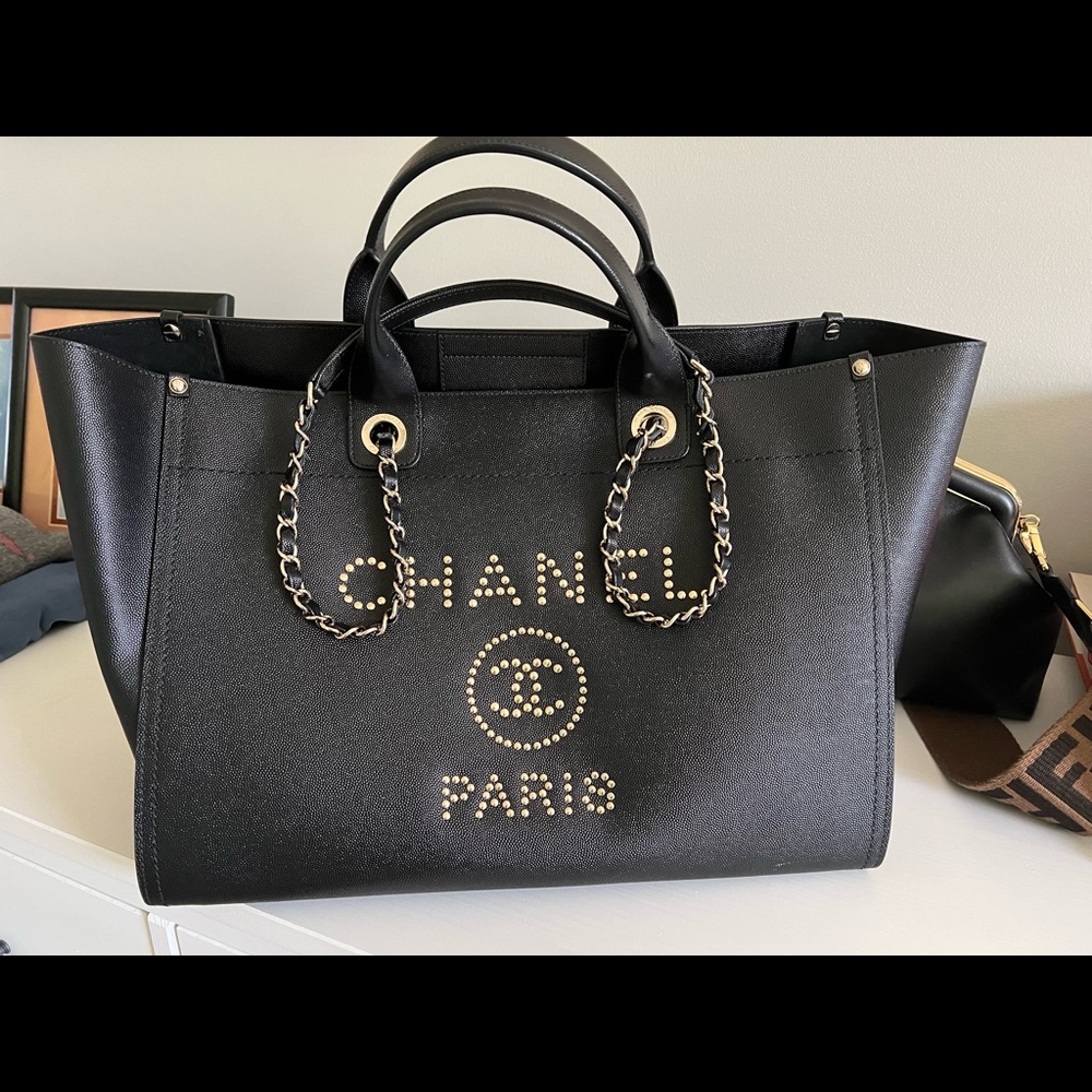 Chanel deauville tote large caviar - Picture 10 of 16